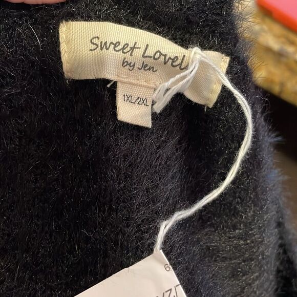 Sweet Lovely by Jen V Neck Fuzzy Sweater - Picture 4 of 6